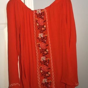 Off the shoulder, long sleeve